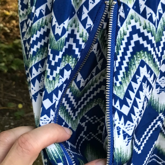 Feathers☀️Zigzag pattern dress with pockets - Picture 5 of 10